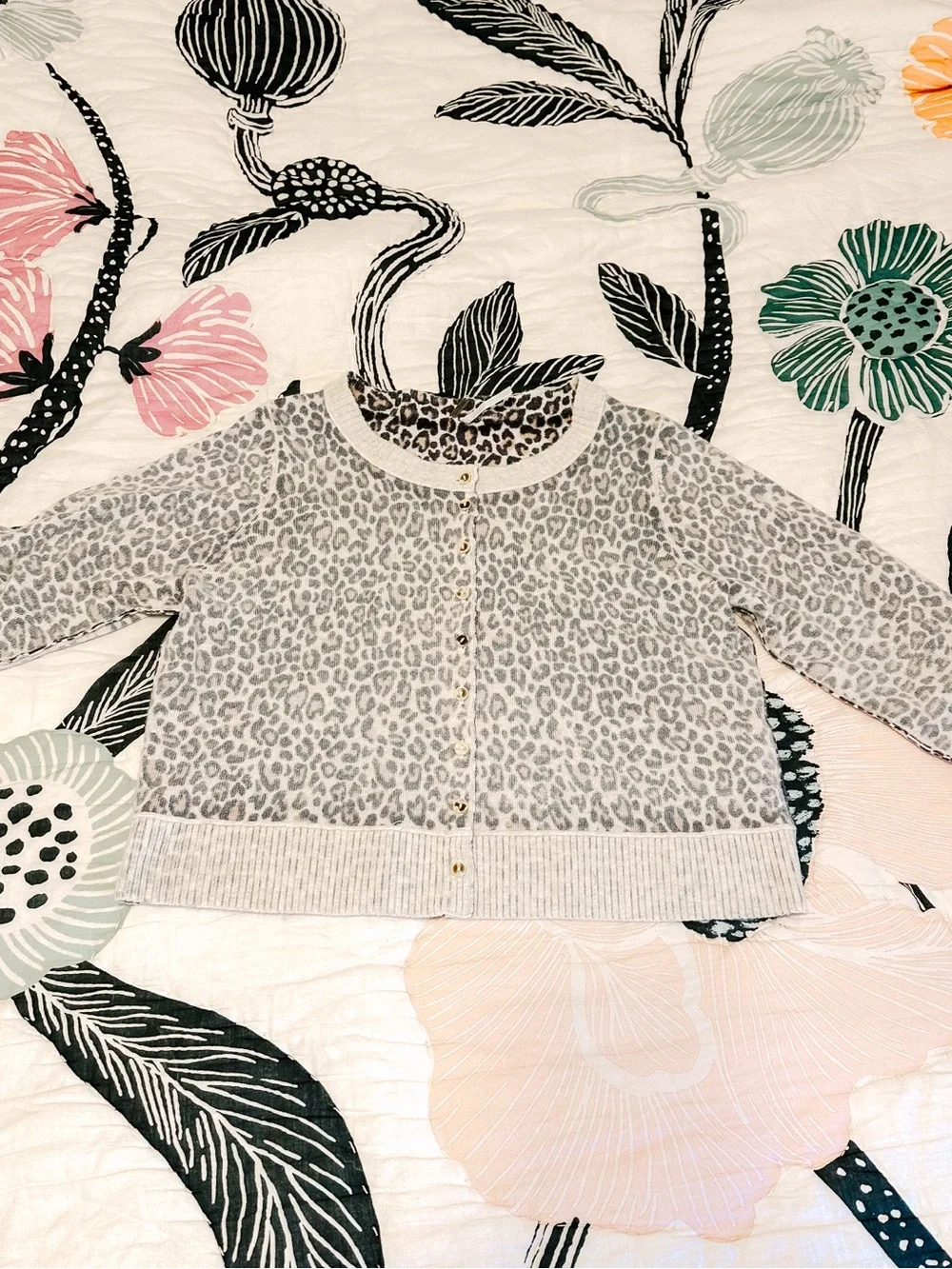 Free People Leopard Cardigan